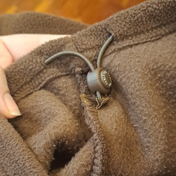 Cozy Brown Crop Fleece Pullover Fabletics zip-up womans size XL lightweight warm - Picture 9 of 11